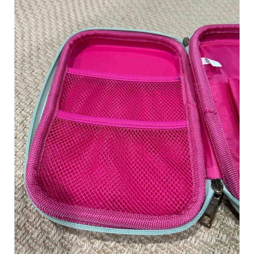 Reversible Sequin Cosmetic Makeup Case Organizer Pink Blue More Than Magic